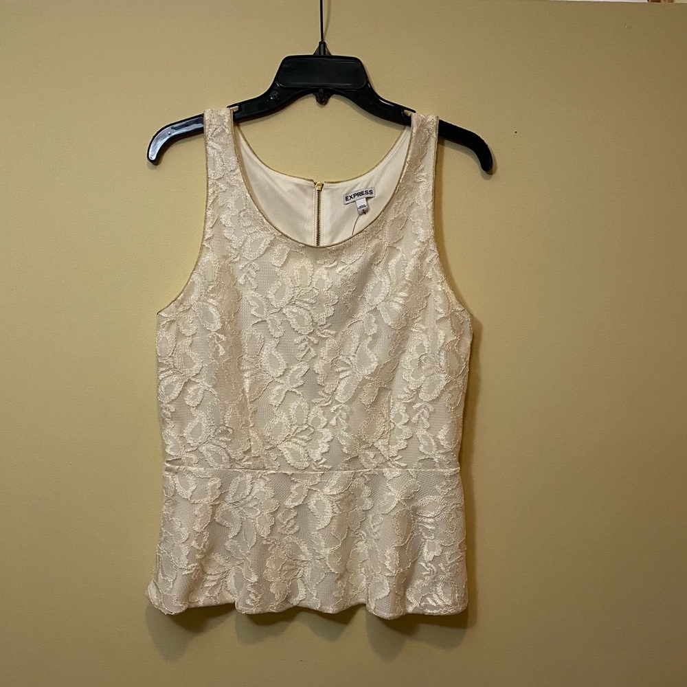 Off white Peplum top
